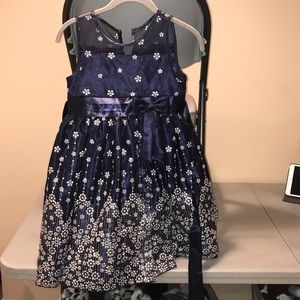 Navy party dress for little girls